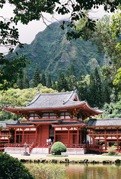 Byodo-Temple in Kaneohe, Oahu, Hi