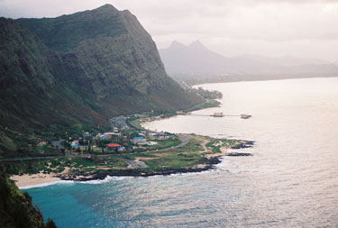 Windward Coast line looking west from Makapu'u Point - Oahu